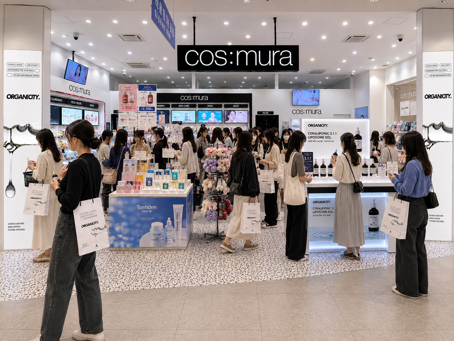 cos:mura 매장 전면 브랜드 잭 연출 — POP-UP 이미지